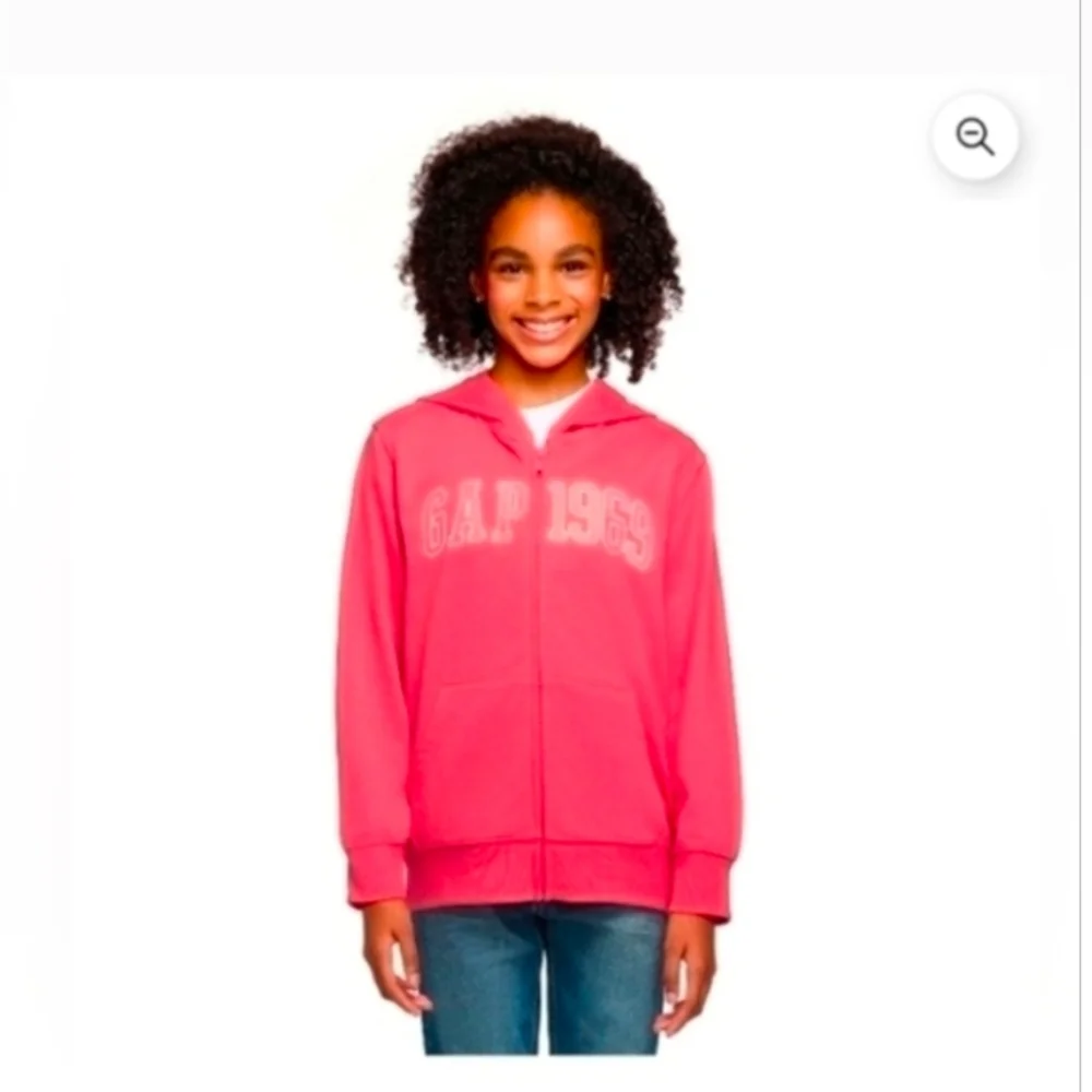 Gap Kids Full Zip French Terry Jacket Pink Size L 10-12